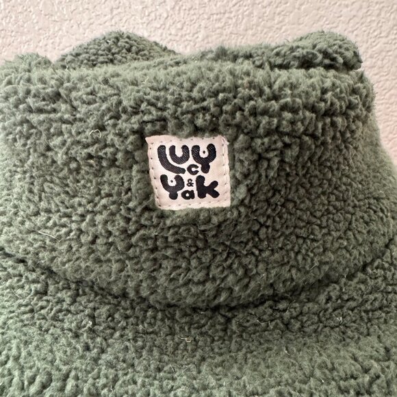 Lucy & Yak Travis - Borg Fleece Bucket Hat in Pine Green Size S/M - Picture 3 of 7